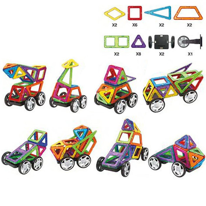 Конструктор магнитный &laquo;Цветные магниты&raquo;, 25 деталей