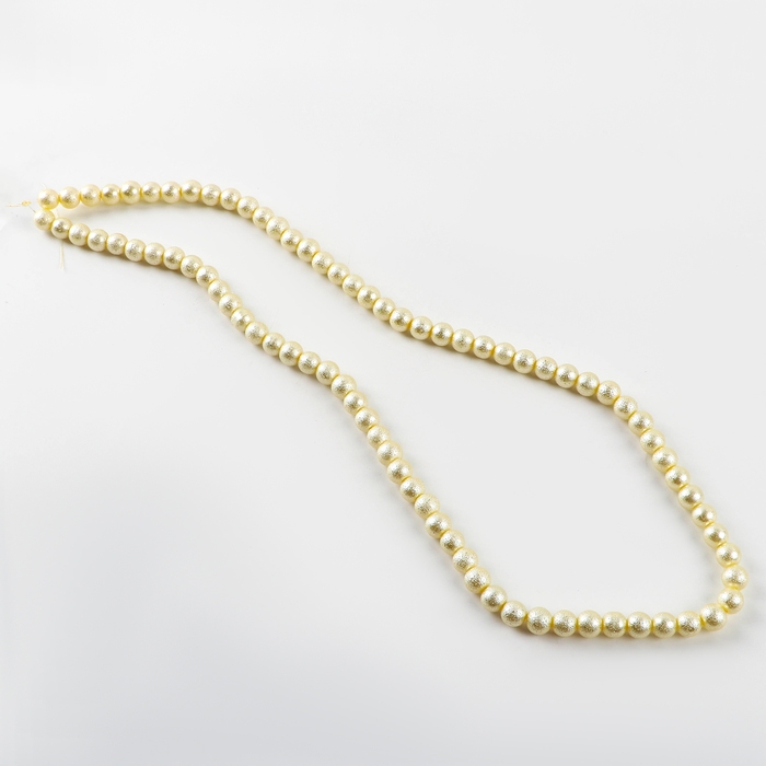 Бусины из стекла, набор 78 шт., размер 1 шт. &mdash; 10 мм, цвет белый