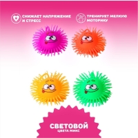 Мяч детский резиновый ёжка «Филя», резиновый, световой, цвета МИКС Мяч детский резиновый ёжка «Филя», резиновый, световой, цвета МИКС