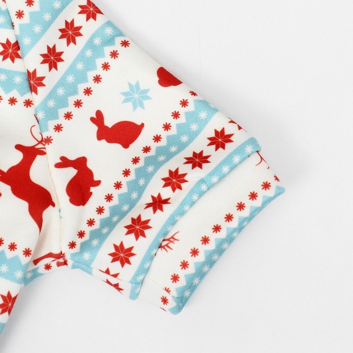 Толстовка Толстовка "Олени", размер S (ДС 25, ОШ 25, ОГ 35 см), белая