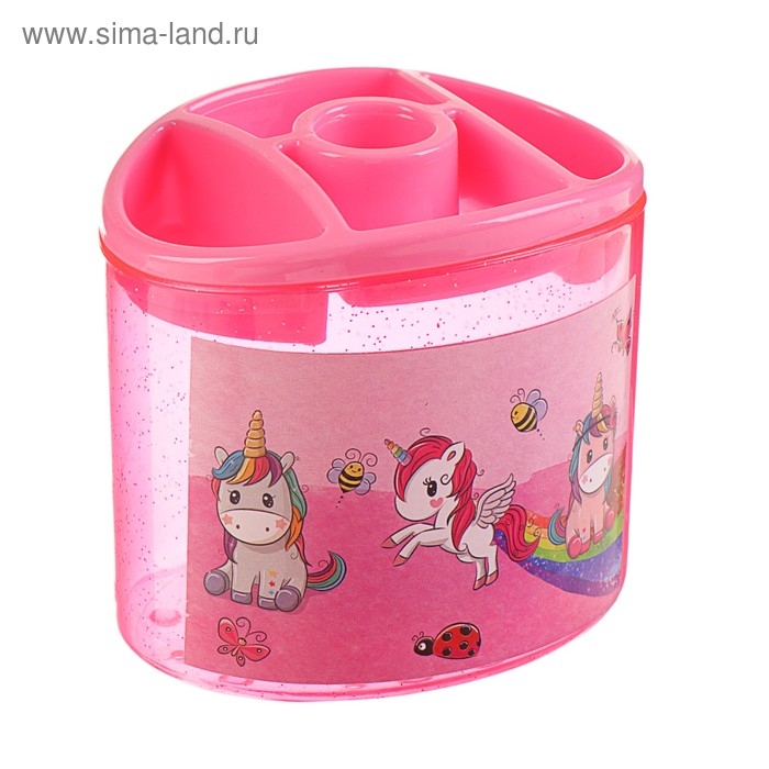 Набор настольный детский Набор настольный детский "Единорог" (подставка+2 карандаша+линейка+точилка+ластик+блокнот 8 листов)