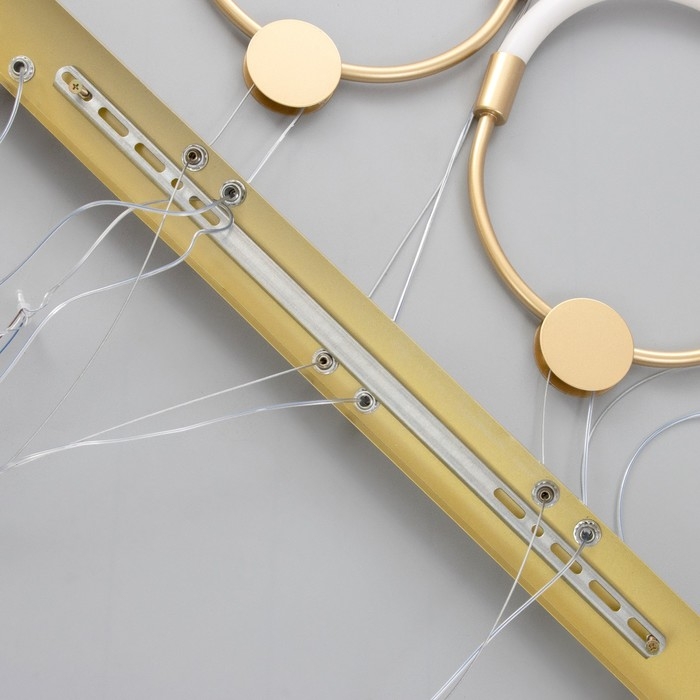 Светильник Светильник "Кольца" 7хLED 75Вт 3000К золото 135х50 см