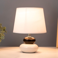 Настольная лампа "Баланс" Е14 40Вт бело-черный 17,5х17,5х23 см RISALUX