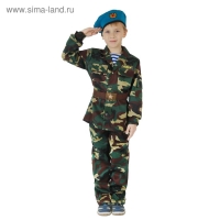 Карнавальный костюм «ВДВ», китель с манишкой, брюки, берет, ремень, рост 110 см Карнавальный костюм «ВДВ», китель с манишкой, брюки, берет, ремень, рост 110 см