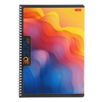 Тетрадь A4, 96 листов в клетку на гребне "Абстракция", обложка мелованный картон, глянцевая ламинация, блок 65 г/м2, 4В МИКС Тетрадь A4, 96 листов в клетку на гребне "Абстракция", обложка мелованный картон, глянцевая ламинация, блок 65 г/м2, 4В МИКС