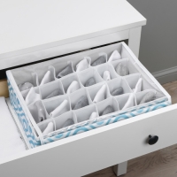 Органайзер для хранения белья Доляна «Лагуна», 24 ячейки, 38×30×10 см, цвет бирюзовый Органайзер для хранения белья Доляна «Лагуна», 24 ячейки, 38×30×10 см, цвет бирюзовый