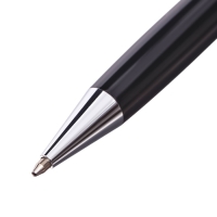 Ручка подарочная шариковая в кожзам футляре поворотная Винтаж корпус черный/серебро Ручка подарочная шариковая в кожзам футляре поворотная Винтаж корпус черный/серебро