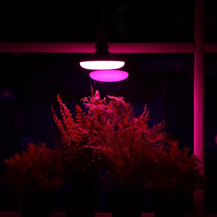 Фитолампа светодиодная, UFO, E27, 16 Вт, IP20, 220 В, d=120 мм, 120&deg;, мультиспектральная