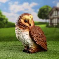 Садовая фигура "Сова" коричневая, 22х24х26см Садовая фигура "Сова" коричневая, 22х24х26см