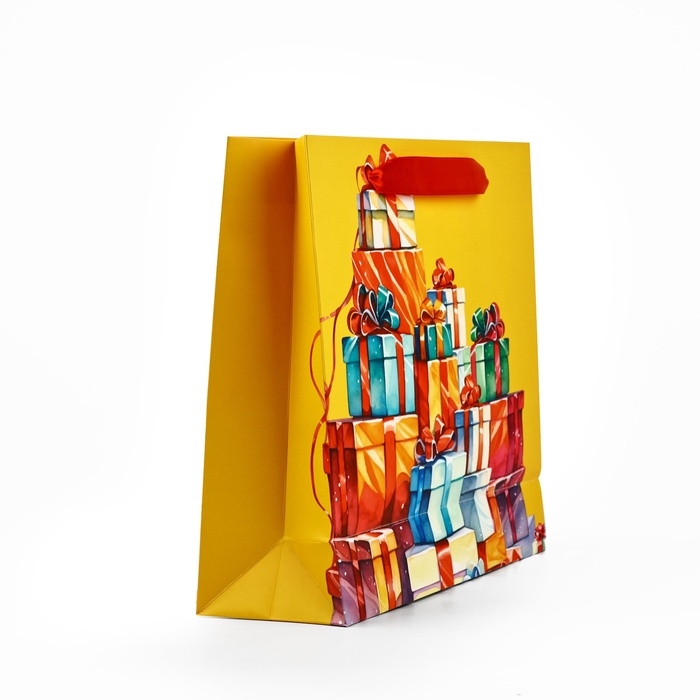 Пакет ламинированный с лентой &laquo;Поздравляю&raquo;, M 30 х 9 х 26 см