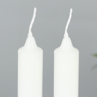 Свечи высокие с нанесением &laquo;Светлой Пасхи!&raquo;, 2 шт., белые, 19 х 2,1 см.