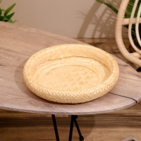 Корзинка плетёная, из бамбука 32х32х7 см