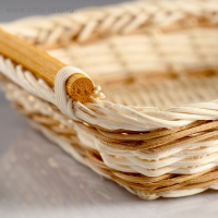 Корзина с ручками, 19×19×4,5 см, ротанг Корзина с ручками, 19×19×4,5 см, ротанг