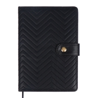 Ежедневник недатированный, A5, 136 листов, кожзам, deVENTE.Elizabeth, твердая обложка с поролоном, хлястик, перфорация, ляссе, блок 70%, черный Ежедневник недатированный, A5, 136 листов, кожзам, deVENTE.Elizabeth, твердая обложка с поролоном, хлястик, перфорация, ляссе, блок 70%, черный