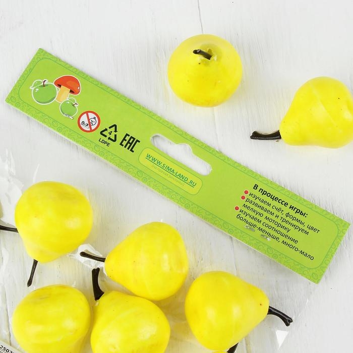 Счётный набор "Груши", 12 шт., размер груши: 3,5 &times; 3 см