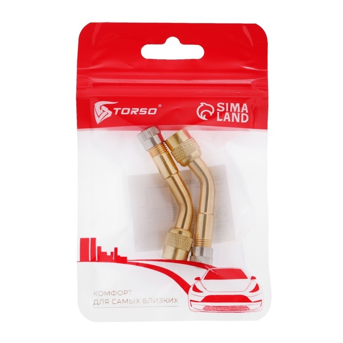 Удлинитель вентиля TORSO, металлический, угол 135&deg;, набор 2 шт