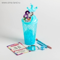 Подарочный набор для макияжа бровей &laquo;Единорог&raquo;, пинцет, кисть для макияжа, зеркало, трафарет, BEAUTY FOX