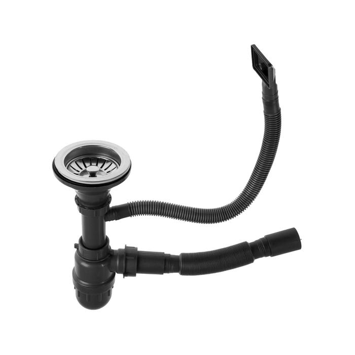 Мойка кухонная Accoona AB5077-R, врезная, правая, толщина 0.6 мм, 770х500х165 мм, глянец