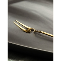 Вилка десертная из нержавеющей стали Magistro Wave, длина 14,7 см, цвет золотой Вилка десертная из нержавеющей стали Magistro Wave, длина 14,7 см, цвет золотой