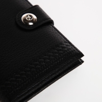 Обложка для документов 2 в 1: автодокументы, паспорт, цвет чёрный