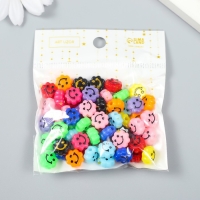 Бусины для творчества пластик "Смайлик на цветочке" яркие набор 20 гр 0,6х1х1 см Бусины для творчества пластик "Смайлик на цветочке" яркие набор 20 гр 0,6х1х1 см