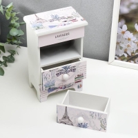 Шкатулка дерево комод 2 ящика "Эйфелева башня, лаванда" 18,5х11,5х7,5 см Шкатулка дерево комод 2 ящика "Эйфелева башня, лаванда" 18,5х11,5х7,5 см