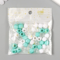 Бусины пластик "Кристалл многогранник. Мятный, белый, прозрачный" набор 30 гр 1х1х1 см Бусины пластик "Кристалл многогранник. Мятный, белый, прозрачный" набор 30 гр 1х1х1 см