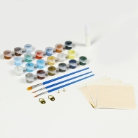 Картина по номерам на новый год на холсте с подрамником и поталью &laquo;Снежный шар&raquo;, 20 х 30 см