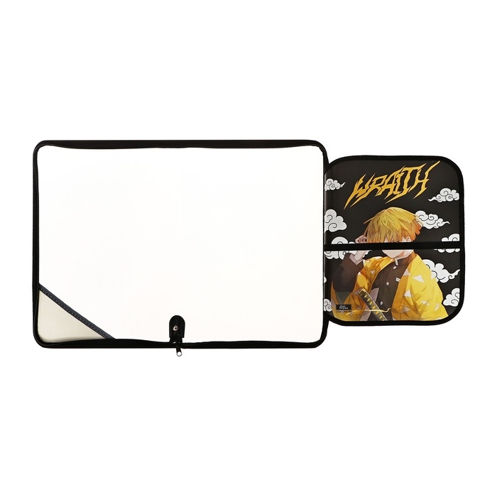 Папка для труда А4, молния вокруг, откидная планка, пластиковая, ПТР-1, с наполнением 10 предметов, для мальчика, Calligrata Папка для труда А4, молния вокруг, откидная планка, пластиковая, ПТР-1, с наполнением 10 предметов, для мальчика, Calligrata "Аниме клинок"