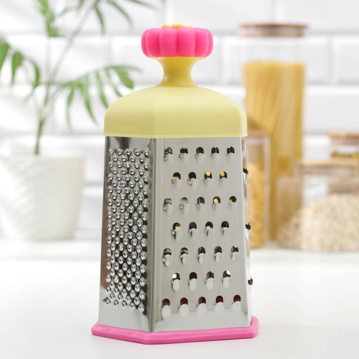 Тёрка шестигранная Доляна, 25&times;14,5&times;11 см, цвет МИКС