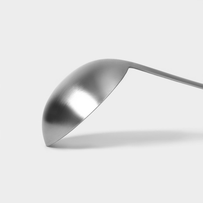 Половник из нержавеющей стали с отделителем жира Доляна, 7,5 см, цвет серебряный Половник из нержавеющей стали с отделителем жира Доляна, 7,5 см, цвет серебряный