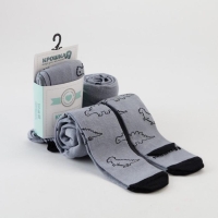 Колготки Крошка Я &laquo;Динозавры&raquo;, цвет серый, рост 68-74 см