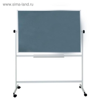 Доска двусторонняя 100х150 см, магнитно-маркерная/меловая, Calligrata СТАНДАРТ, поворотная на мобильном стенде, в алюминиевой рамке, с полочкой Доска двусторонняя 100х150 см, магнитно-маркерная/меловая, Calligrata СТАНДАРТ, поворотная на мобильном стенде, в алюминиевой рамке, с полочкой