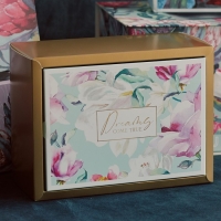 Коробка подарочная складная, упаковка, &laquo;Цветочная&raquo;, 20 х 15 х 10 см