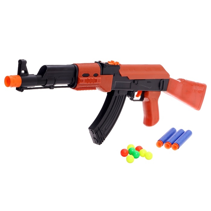 Автомат «АК-47», стреляет присосками и шариками Автомат «АК-47», стреляет присосками и шариками