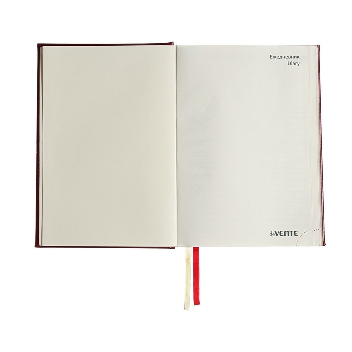 Ежедневник недатированный A5, 160 листов, deVENTE.Symbol, твёрдая обложка из искусственной кожи с поролоном, золотой срез, блок 70 г/м2, бордовый