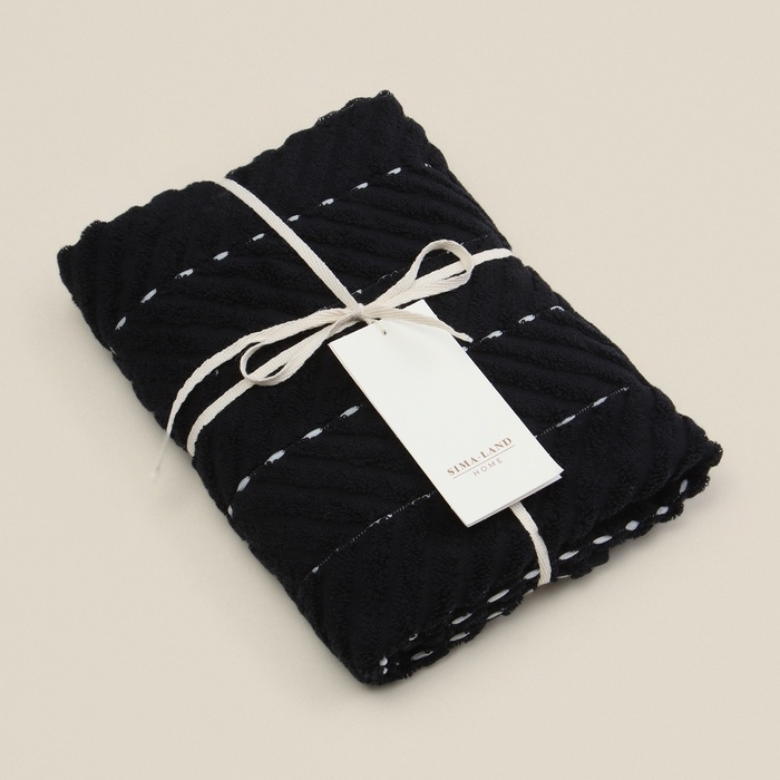 Коврик махровый SL HOME: Lines Коврик махровый SL HOME: Lines "Дарк Маре" 50х70 см, 100% хлопок, 750 г/м2