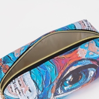 Косметичка на молнии, цвет синий/разноцветный Косметичка на молнии, цвет синий/разноцветный