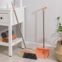 Щётка для пола: совок 24×25×81 см, щётка 24 см, цвет персиковый Щётка для пола: совок 24×25×81 см, щётка 24 см, цвет персиковый