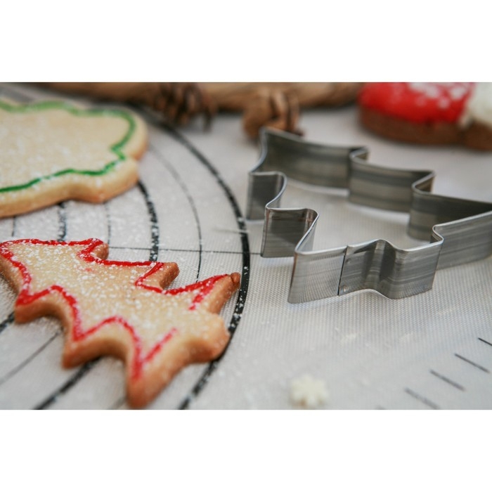 Форма для вырезания печенья новогодняя Доляна &laquo;Ёлочка&raquo;, 6,5&times;8&times;1,5 см, цвет серебристый