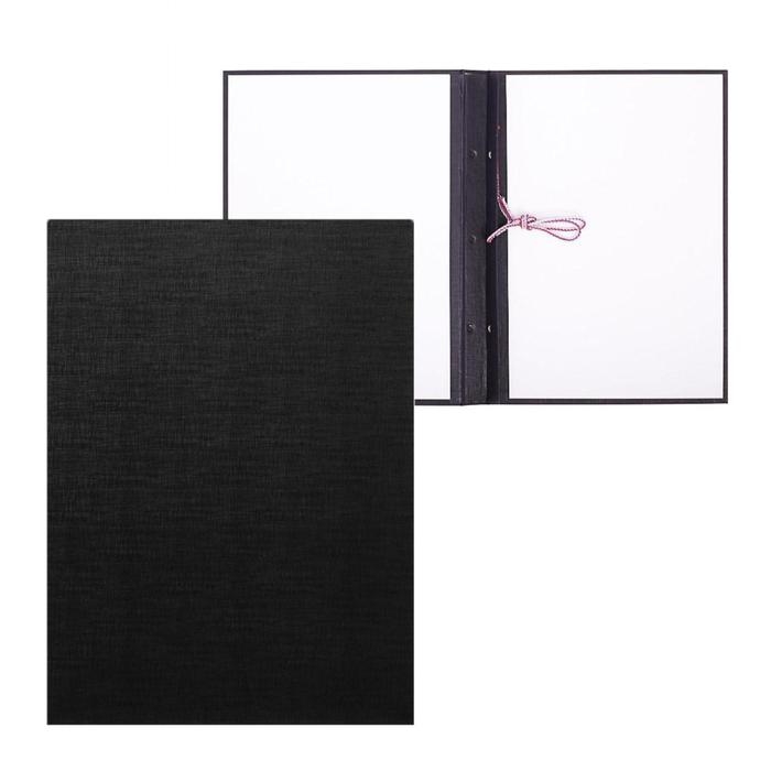 Папка для дипломных работ (Без надписи), бумвинил, гребешки/сутаж, без бумаги, цвет черный (вместимость до 300 листов) Папка для дипломных работ (Без надписи), бумвинил, гребешки/сутаж, без бумаги, цвет черный (вместимость до 300 листов)