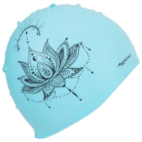 Шапочка для плавания взрослая ONLYTOP &laquo;Мандала&raquo;, силиконовая, обхват 54-60 см