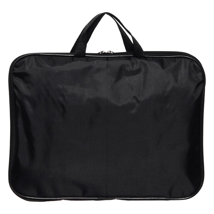 Папка с ручками текстильная А4, 350 х 270 х 20 мм, Calligrata Папка с ручками текстильная А4, 350 х 270 х 20 мм, Calligrata "Офис", нейлон 600D, двуцветный кант, чёрная