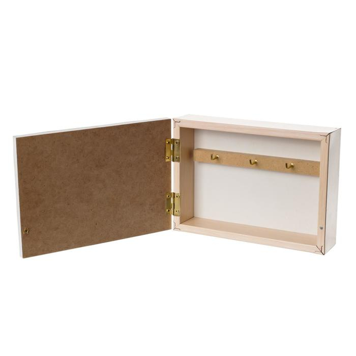 Ключница "Меловка" белый 12х17 см МИКС