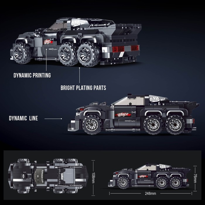 Конструктор Гонка «Тёмный бык», 650 деталей Конструктор Гонка «Тёмный бык», 650 деталей