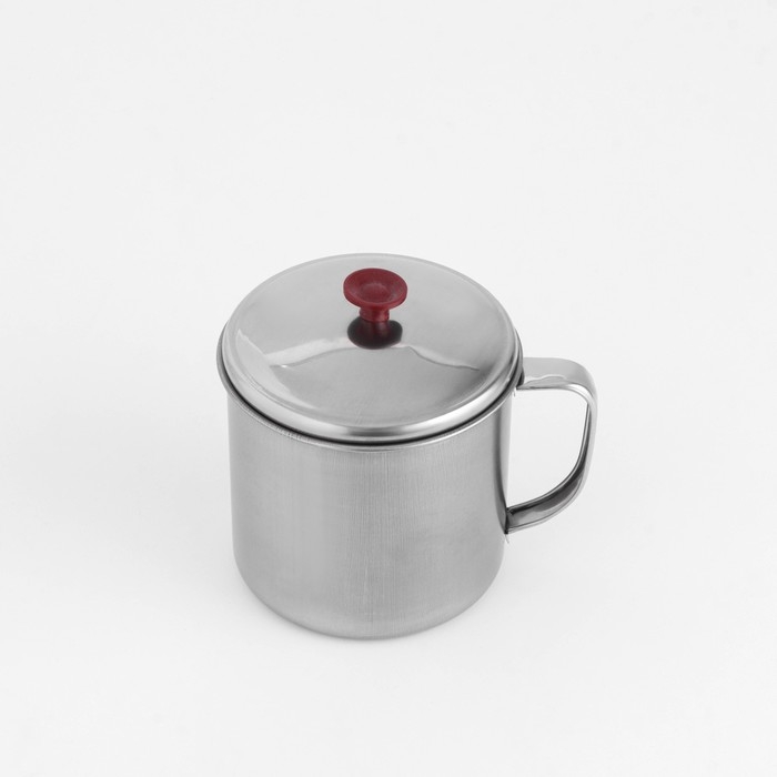 Кружка из нержавеющей стали с крышкой &laquo;Вестерн&raquo;, 620 мл, цвет хромированный