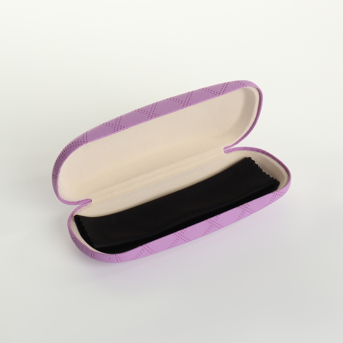 Футляр для очков на хлопушке, длина 16 см, цвет сиреневый Футляр для очков на хлопушке, длина 16 см, цвет сиреневый