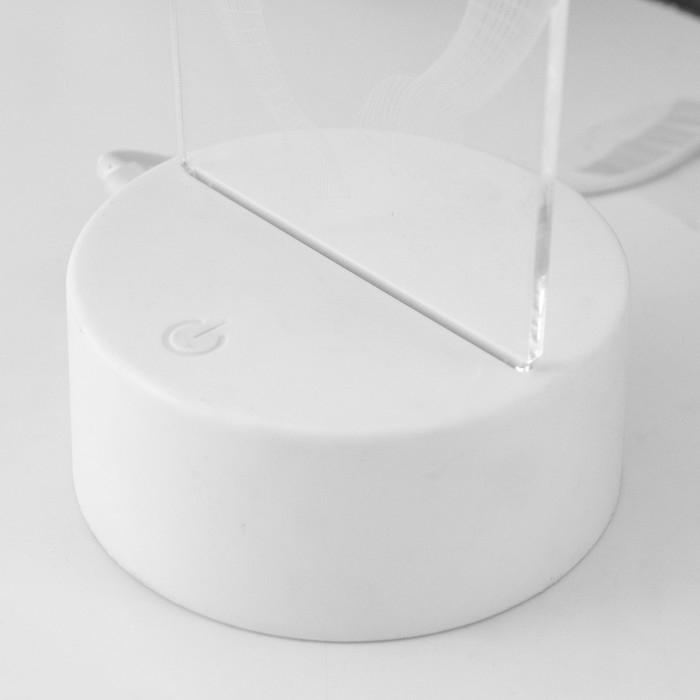 Светильник сенсорный "Дельфины" LED 7 цветов USB/от батареек белый RISALUX