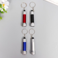 Фонарик 3 светодиода на кольце 11 х 1,5 см МИКС Фонарик 3 светодиода на кольце 11 х 1,5 см МИКС