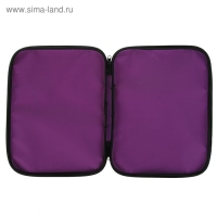 Папка с ручками текстильная А4, 350 х 270 х 20 мм, Calligrata "Офис", нейлон 600D, двуцветный кант, фиолетовая Папка с ручками текстильная А4, 350 х 270 х 20 мм, Calligrata "Офис", нейлон 600D, двуцветный кант, фиолетовая